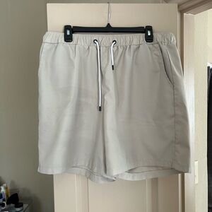 Light Beige Drawstring Shorts